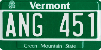 VT license plate ANG451