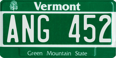 VT license plate ANG452