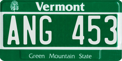 VT license plate ANG453