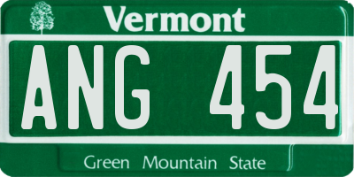 VT license plate ANG454