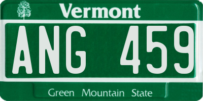 VT license plate ANG459
