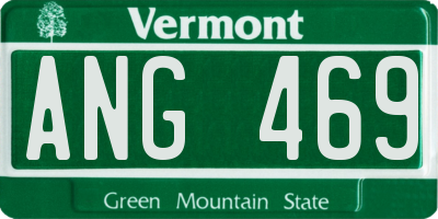 VT license plate ANG469