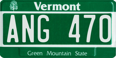 VT license plate ANG470