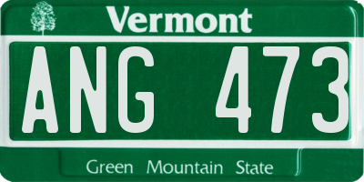 VT license plate ANG473