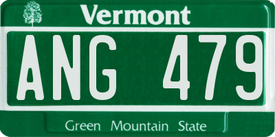 VT license plate ANG479