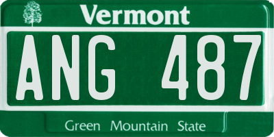 VT license plate ANG487