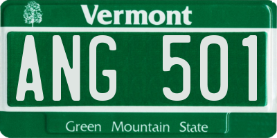 VT license plate ANG501