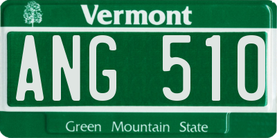 VT license plate ANG510