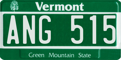 VT license plate ANG515