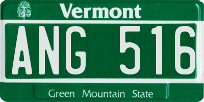VT license plate ANG516