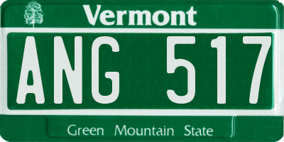 VT license plate ANG517