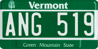 VT license plate ANG519
