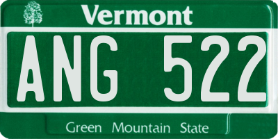 VT license plate ANG522