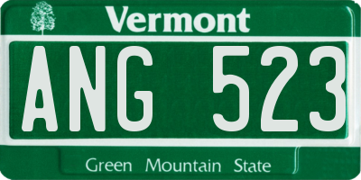 VT license plate ANG523