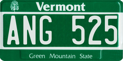 VT license plate ANG525