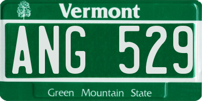 VT license plate ANG529