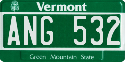 VT license plate ANG532