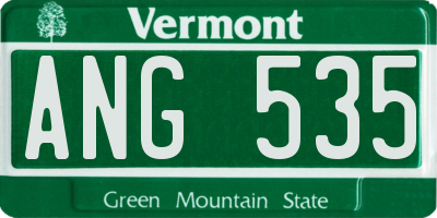 VT license plate ANG535