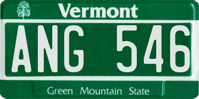 VT license plate ANG546