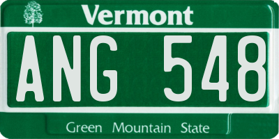 VT license plate ANG548