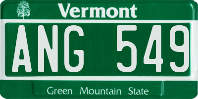 VT license plate ANG549