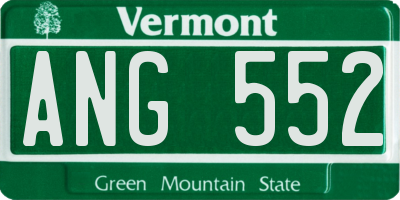 VT license plate ANG552