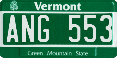 VT license plate ANG553