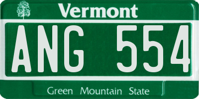 VT license plate ANG554