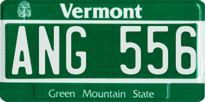 VT license plate ANG556