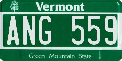 VT license plate ANG559