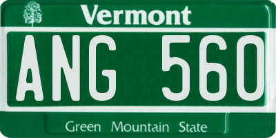 VT license plate ANG560