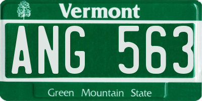 VT license plate ANG563
