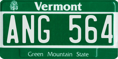 VT license plate ANG564