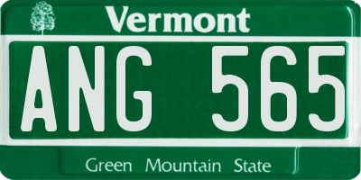 VT license plate ANG565