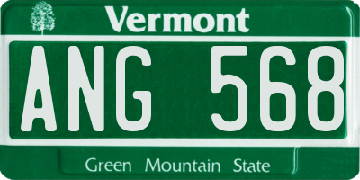 VT license plate ANG568