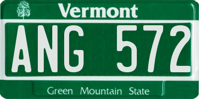 VT license plate ANG572