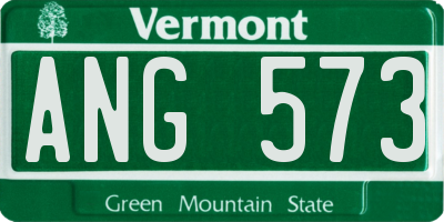 VT license plate ANG573