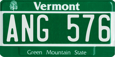 VT license plate ANG576