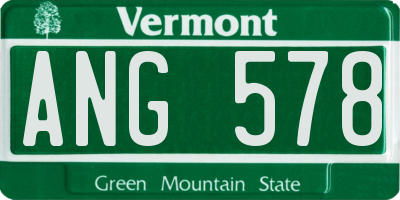 VT license plate ANG578