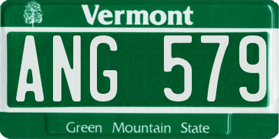VT license plate ANG579
