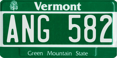VT license plate ANG582