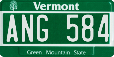 VT license plate ANG584