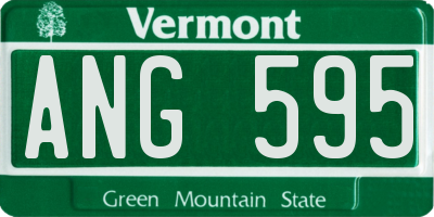 VT license plate ANG595