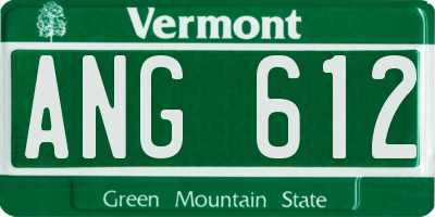 VT license plate ANG612