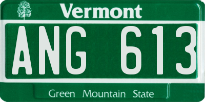 VT license plate ANG613