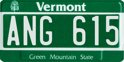 VT license plate ANG615