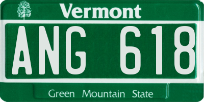 VT license plate ANG618