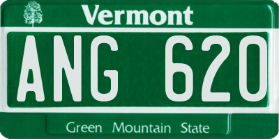 VT license plate ANG620