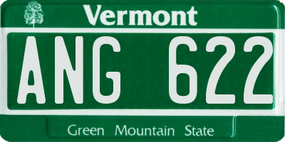 VT license plate ANG622