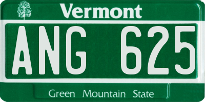 VT license plate ANG625